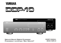 Yamaha DDP-10 - Owners Manual 